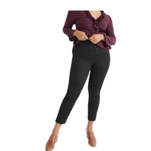 Madewell Size 37 Black Fraser Slim High Rise Pants
